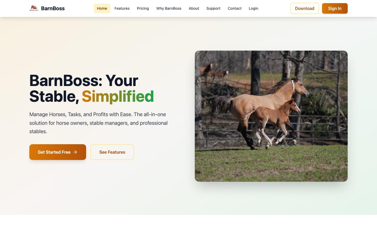 BarnBoss website