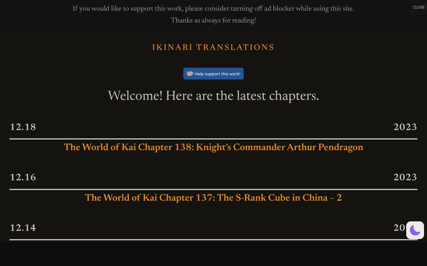 Ikinari Translations website